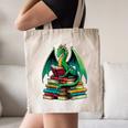 Book Dragon Reading Books Canvas Tote Bag