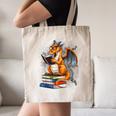 Book Dragon Reading Book Lover Canvas Tote Bag