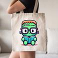 Book Lover Frankenstein's Monster With Reading Glasses Canvas Tote Bag