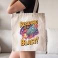 Book Lover Kids And Adults Reading Is a Blast Rocket Ship Canvas Tote Bag