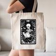 Book Lover The Reader Tarot Card Skeleton Reading Canvas Tote Bag