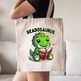 Book Lover Reading Dinosaur Readosaurus Library Canvas Tote Bag