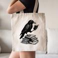 Book Raven Vintage Dark Academia Literature Reading Canvas Tote Bag Book Raven Vintage Dark Academia Literature Reading Canvas Tote Bag