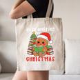 Book Reading Just Waiting For Christmas Gingerbread Canvas Tote Bag