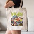 Graphic Book Worm Monster Horror Reading Book Lover Canvas Tote Bag