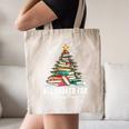 All Booked For Christmas Book Christmas Tree Lights Xmas Canvas Tote Bag