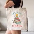 All Booked For Christmas Tree Book Bookish Christmas Canvas Tote Bag