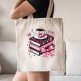 All Booked For Valentine's Teacher Coquette Bow Coffee Book Canvas Tote Bag