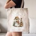 Bookish Christmas North Pole Book Club Snowman Book Worm Canvas Tote Bag
