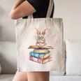 Books Bookworm Reader Book Cute Reading Bunny With Glasses Canvas Tote Bag