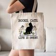 Books Cats Life Is Sweet Cat Book Lover Men Women Teen Canvas Tote Bag Books Cats Life Is Sweet Cat Book Lover Men Women Teen Canvas Tote Bag