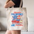 Books Fireworks And Freedom 4th Of July Book Lover Canvas Tote Bag