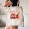 Books Are My Love Language Teddy Bear Book Lovers Valentine Canvas Tote Bag