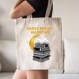 Books Are My Valentine Cute Book Lover Valentine's Day Canvas Tote Bag