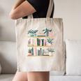 Bookshelves With Books & Plants Premium Canvas Tote Bag