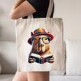 Capybara Bookworm Rodent Reading a Book Canvas Tote Bag