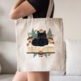 Cat On Open Book Mushrooms Ferns Dark Academia Canvas Tote Bag Cat On Open Book Mushrooms Ferns Dark Academia Canvas Tote Bag