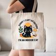 Cat Shirt Introvert Sorry I Can’t Go I’m An Indoor Cat Canvas Tote Bag