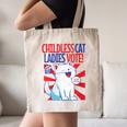 Childless Cat Ladies Vote Kamala Harris Cute Comic Book Cat Canvas Tote Bag