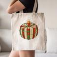 Christmas Book Ornament Lights Holiday Reading Lover Teacher Canvas Tote Bag