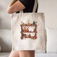 Christmas Cats Bookshelf Gingerbread Canvas Tote Bag