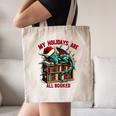 Christmas Dragon My Holidays Are All Booked Book Lovers Kids Canvas Tote Bag