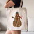 Christmas Snowman Made Of Books Holiday Reading Xmas Canvas Tote Bag