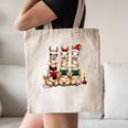 Christmas Three Llamas Reading Reading Books Llama Lover Canvas Tote Bag Christmas Three Llamas Reading Reading Books Llama Lover Canvas Tote Bag