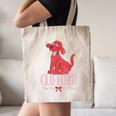 Clifford The Big Red Dog Pink Text With Bow Illustrated Book Canvas Tote Bag