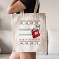 I Closed My Book To Be Here Ugly Christmas Sweater Canvas Tote Bag