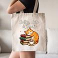 Coffee Cats & Books Lover For Women & Girls Coffee Canvas Tote Bag