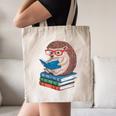 Cool Hedgehog Book Nerd Readers Canvas Tote Bag