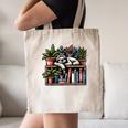 Cosy Sloth In Bookshelf With Plants Canvas Tote Bag