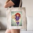 The Crimson Crescent 90s Retro Comic Book Superheroine Art Canvas Tote Bag The Crimson Crescent 90s Retro Comic Book Superheroine Art Canvas Tote Bag