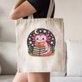 Cute Axolotl Reading Books Cozy Night Aesthetic Canvas Tote Bag