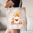 Cute Beanie Ghost Bookworm Cozy Book Reading Halloween Canvas Tote Bag