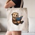 Cute Book Sea Otter Canvas Tote Bag