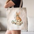 Cute Bunny Reading Book Glasses Bookworm Canvas Tote Bag