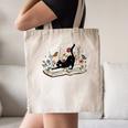 Cute Cat Flower Garden Book Kitty Reading Floral Men Women Girls Kids Canvas Tote Bag Cute Cat Flower Garden Book Kitty Reading Floral Men Women Girls Kids Canvas Tote Bag