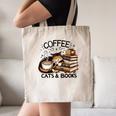 Cute Coffee Cats Books Lover Idea Women Men Kids Canvas Tote Bag Cute Coffee Cats Books Lover Idea Women Men Kids Canvas Tote Bag
