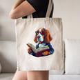 Cute Dog Basset Hound Reading Book Canvas Tote Bag Cute Dog Basset Hound Reading Book Canvas Tote Bag