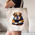 Cute Dog English Bulldog Reading Book Canvas Tote Bag Cute Dog English Bulldog Reading Book Canvas Tote Bag