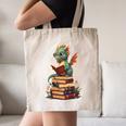 Cute Dragon Reading Book Bookworm Dragons And Books Canvas Tote Bag
