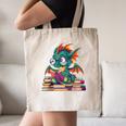 Cute Dragon Reading a Book Bookworm For Men Women Kid Canvas Tote Bag Cute Dragon Reading a Book Bookworm For Men Women Kid Canvas Tote Bag
