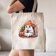 Cute Ghost Drinking Coffee Halloween Reading Book Retro Canvas Tote Bag Cute Ghost Drinking Coffee Halloween Reading Book Retro Canvas Tote Bag