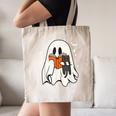 Cute Ghost Reading Book Spooky Season Halloween Costume Kids Canvas Tote Bag