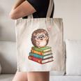 Cute Hedgehog Reading Books Animal Lover Reader Bookworm Canvas Tote Bag Cute Hedgehog Reading Books Animal Lover Reader Bookworm Canvas Tote Bag