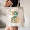 Cute Kawaii Dragon Fantasy Book Lover Book Nerd Canvas Tote Bag Cute Kawaii Dragon Fantasy Book Lover Book Nerd Canvas Tote Bag