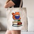 Cute Kawaii Kids Reading Books Glasses Red Panda Lover Canvas Tote Bag Cute Kawaii Kids Reading Books Glasses Red Panda Lover Canvas Tote Bag