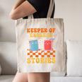 Cute Librarian Library Book Lover Keeper Of Endless Stories Canvas Tote Bag